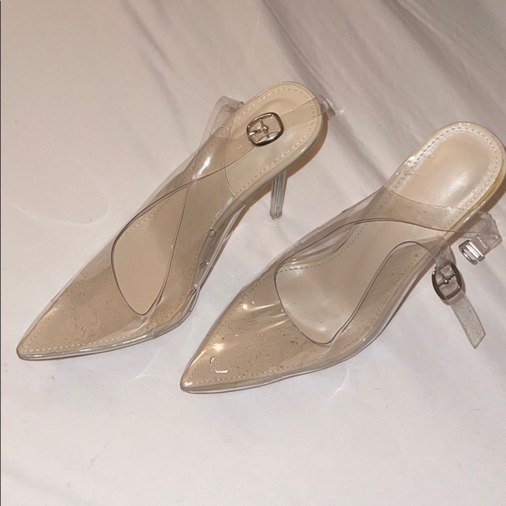 Slimback Sandal  transparent pumps
